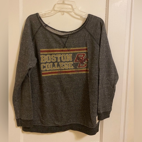 Original Retro Brand Tops - Off the shoulder Boston College sweatshirt